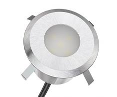 parlat LED lámpara empotrable en el suelo AGENA para el exterior, blanca cálida, 7lm, IP65, 230V, 60mm Ø, 4 UDS