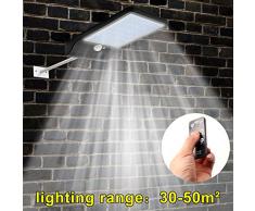 48 LED Solar Power PIR Sensor de movimiento Lámpara calle al aire libre Foco Exterior LED Luces Pared Lamparas (Negro, Containing bracket)