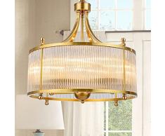 La KUAIDUUD candelabros de bronce salón restaurante salón de luz lámpara de techo de vidrio lámparas de bronce , 3-color light 40CM, diámetro