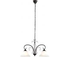 Globo-Lámpara de techo metal, color cobre envejecido, óptico albatre blanco, riel: 535 x 1100, excepto 2xe27, 60 w, 230 V