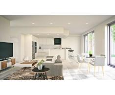 JANDEI - 2x Downlight LED 18W Redondo Plano De Empotrar Luz Blanca Cálida 3000K, Aluminio Aro Blanco Mate, Para Hueco De 200-205mm Blanco