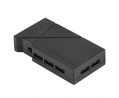 Silverstone SST-LSB01 - Concentrador LED RGB, 2 * Cinta LED RGB 300mm 5050, 2 * 300mm Macho a Hembra & Cable Y Extensor RGB de 4 Pines, 1 * 4pines Cable de señal y periférico