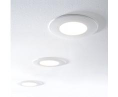 BRILLIANT Innovador Luminaria Empotrada 4W Led con Luz Indirecta, Juego De 3 Incl. Controlador Led, 3 X 400 Lúmenes Blanco, Mate