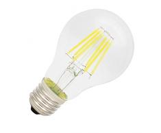 2X E27 Bombilla Edison 6W LED Retro A60 Estilo Retro Blanco Frío 6500K Super Brillante 420LM Filament Bulb AC85-265V