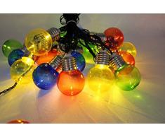 Solar Bulb String, EONANT 4M 10 LED Bombillas Solares de Plástico Luces de Cadena a Prueba de Agua con 2 Modos de Iluminación para Exterior, Jardín, Decoraciones de Navidad (Multicolor)