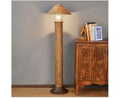Lámparas de pie y lámparas de pie Estilo del sudeste asiático - lámpara del Dormitorio de la Sala de Estar de bambú Hecha a Mano de la Moda Retro iluminación del Arte Personalizada,Antique Color