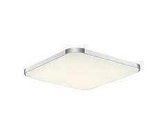 Ankishi 64W Plafón LED Techo, 6400LM Plafón Led Cuadrado Ultra Delgado, Iluminación de techo 3200K（Blanco Cálido）, Lampara LED de Techo Empotrada Adecuada para Baño Cocina Pasillo.