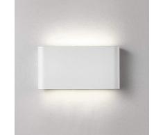 XIAJIA-12W LED Apliques de Pared Lamparas de Pared impermeable IP65 con Luz Universal para Decoración de Casa Jardín de Lluminación de Exterior y Lluminación de Interior (Blanco/Blanco frío)