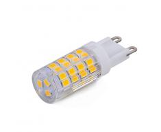 5X 5 Watt G9 LED Bombilla Lámpara 51 SMD 2835 Iluminación LED 400LM Spot luz Blanco Cálido 3000K Lámparas Halógenas Equivalentes a 50W AC 220V