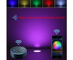 fvtled Juego de 10 LED suelo Foco DC12 V Ø30 mm 0.6 W LED Luz En El Suelo IP67 resistente al agua LED Foco exterior Terraza Cocina Jardín LED Lámpara