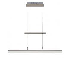 Trango LED Lámpara colgante de diseño, altura ajustable de la lámpara de mesa de comedor - apariencia de acero inoxidable (apariencia de acero inoxidable TG2014-012A)