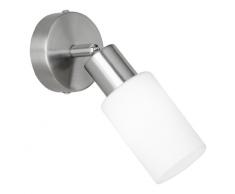 Reality Leuchten R80011007 - Lámpara de Techo de Cristal Opalino con 1 Luz (No Incluye Bombilla E14, Máximo 40 W, 8 cm de Diámetro), color blanco