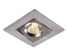 Lucide Eas 10909/01/12 - Foco empotrable (cuadrado, casquillo GU10, 50 W, bombilla no incluida, aluminio)