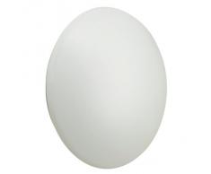 Eglo Giron 89252 - Plafón de acero inoxidable y plástico (1 bombilla de bajo consumo de 40 W incluida, diámetro: 38,5 cm, potencia: 2G x 13), color blanco