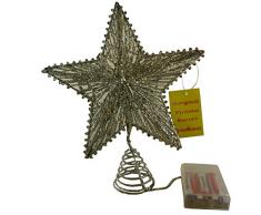 8" estrella elástico con blanco Led luces - árbol estrella superior / Navidad dic
