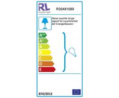 Reality Leuchten King R30481089 - Lámpara de techo colgante con pantalla plateada (acrílico, transparente, no incluye 1 bombilla E27.