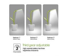 iEGrow lámpara De Cabecera, lámpara De Mesa Regulable De la lámpara De Escritorio De la lámpara De la Noche De Dimmable LED, 1 W 3 Niveles de Brillo Regulable, Sensible Al Tacto, Flexible luz de lectura (Verde)