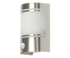 Ranex Alicante - Aplique con detector de movimiento, acero inoxidable y cristal satinado