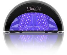 NailStar Lámpara LED Profesional Seca Esmalte de Uñas. Para Manicura Shellac y Gel, con Temporizador de 30 seg, 60 seg, 90 seg y 30 min (negro)