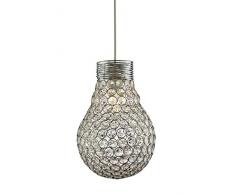 Colección de iluminación 700040 60 Watt non-lámparas bombilla lámpara de techo colgante, cromado