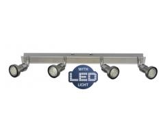 Näve Leuchten 1133242 Bregar - Lámpara LED de techo y de pared (57 cm, 4 focos)