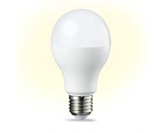 Amazonbasics Bombilla LED Esférica E27, 9W (Equivalente a 60W), Blanco Cálido