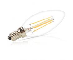 10X E14 Edison LED 4W Bombilla Filamento LED C35 COB Bombilla Retro Vintage 400LM LED de Edison Blanco Cálido 2700K Bombilla Edison AC 220V