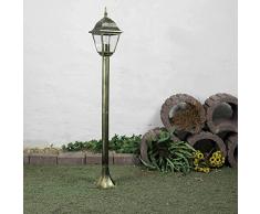 Lámpara de sendero simple en oro antiguo para exteriores IP44 E27 230V iluminación de jardín lámpara de pie para el patio