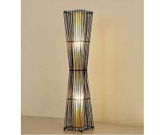 LICIDI Lámpara de pie - Nueva lámpara de pie Chino Rattan Modern Retro Restaurant Garden Bamboo Bedroom Study Room Lámpara de Piso Hotel