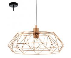 Lámpara de techo E27 cobre negro ' Carlton 60.96 cm