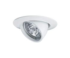 Paulmann 98773 Luminaria Premium Line 51 mm, inclinable, Blanco, lÃ¡mpara mÃ¡x. 1x50Â W, luz empotrable bajo Voltaje 12Â V, Foco GU5,3, Montaje Empotrado en Techo GU5.3