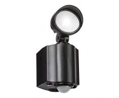 Knightsbridge LED Spot Security Light Luz de seguridad de un solo punto con PIR, negro