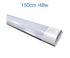 Lámpara luminaria LED 150 cm 48w. Color Blanco Frío (6500K). 4800 lumenes. Regleta led slim. A++