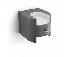 Philips myGarden Grass - Aplique de exterior, con sensor de movimiento, LED, 4.5 W, IP44, aluminio, color antracita