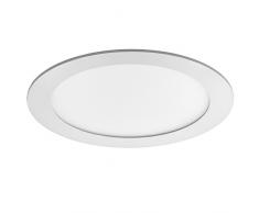 Auraglow 12w LED Circle Slim Panel Downlight Luz de techo de oficina - Cool White 6500K - 900 Lumens - 62w EQV - 170mm
