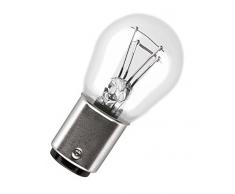 OSRAM ULTRA LIFE P21/5W, lámpara de señalización halógena, luz de freno, luz adicional trasera, 7528ULT-02B, automóvil de 12 V, ampolla doble (2 unidades)