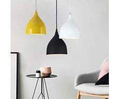 E27 Industrial colgante Lámpara colgante, Las luces del techo, Iluminación interior, Retro lámpara de techo,Colgante de metal (Amarillo)