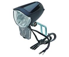 Prophete 70 Lux, con un de Encendido/Apagado, con luz de posición y Sensor automático, Soporte para Reflector y Nirosta extraíble, para Dinamo de buje y de Lado de Faro LED, Negro, L