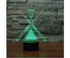 Illusion 3D Lamp Novedad Billar Night Light USB LED Lampada Escritorio Lámpara de mesa Decoración de baño Bebé Sleep Lighting Niños Regalos Luminaria
