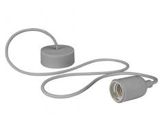 Vellight, Lámpara de techo con 1,4m Cable de Tela. Color Gris.