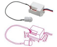 Detector / Sensor de movimiento de empotrar blanco 360º 230V 1200W