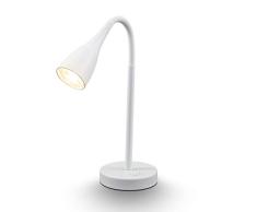 B.K.Licht I Lámpara LED de mesa blanca I Lámpara flexible de escritorio incl. GU10 LED I 5W I 400lm I 3.000K