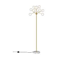 Dellemade Sputnik - Lámpara de pie con 12 luces LED (latón)
