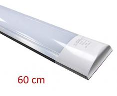Led Atomant (LA) Pantalla 60 cm, 18 W, Color Blanco Frio 6500K. Luminaria Integrada Equivalente a 2 Tubos Fluorescentes. 1700 Lumenes Reales. Regleta LED, 60cm