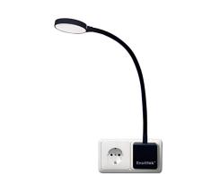Lampara de Noche Luz Nocturna de Pared LED Regulable Flexible con Enchufe y Interruptor Tactil 4W Brillo Máximo 350Lm Luz Fria 5000K Lot de 1 de Enuotek