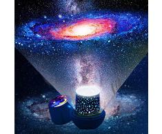 Lampara proyector estrellas bebe - Proyector estrellas techo con cable USB proyector luz bebe, Lampara proyector infantil rotación de 360 grados luz nocturna infantil