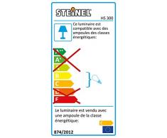 Steinel HS 300 DUO 633318 - Foco sensor halógeno para el exterior con 240° detector de movimiento, proyector con máx. 300 vatios, incluye bombilla de 240 vatios, cabezal del foco de aluminio, color blanco