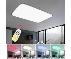 vingo lámpara Techo 48W RGB Regulable Resistente al Agua lámpara de Techo Moderna LED luz de Techo Dormitorio Cocina Sala de Estar Comedor lámparas