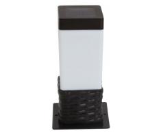 Naeve Leuchten 5083914 - Lámpara solar para exteriores (plástico y mimbre, IP44, incluye 3 bombillas LED 1, 2 V, incluye soporte, 26,4 x 14,6 x 13,6 cm), color marrón