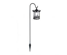Duracell - Luces LED para jardín, 7,5 lúmenes, Acabado de Metal Envejecido, Linterna Colgante y estaca (Paquete de 2 Unidades)